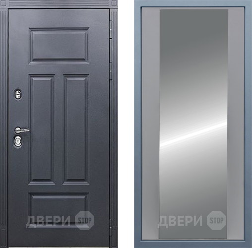 Входная металлическая Дверь Дива МХ-29 STR Д-15 Зеркало Силк Маус в Лобне