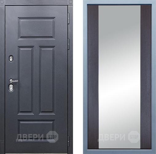 Входная металлическая Дверь Дива МХ-29 STR Д-15 Зеркало Венге в Лобне