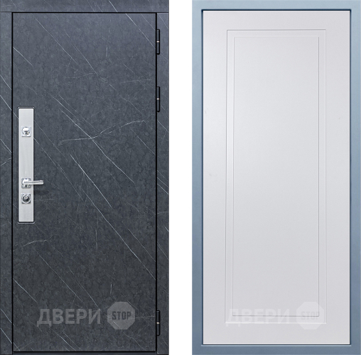Входная металлическая Дверь Дива МХ-26 STR Н-10 Белый в Лобне