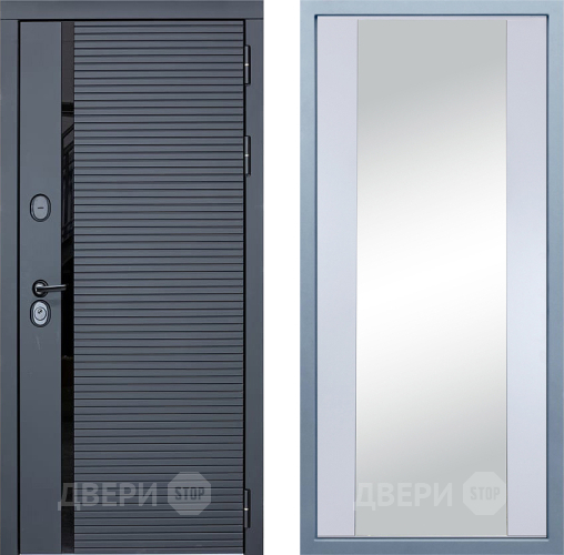 Входная металлическая Дверь Дива МХ-45 STR Д-15 Зеркало Белый в Лобне