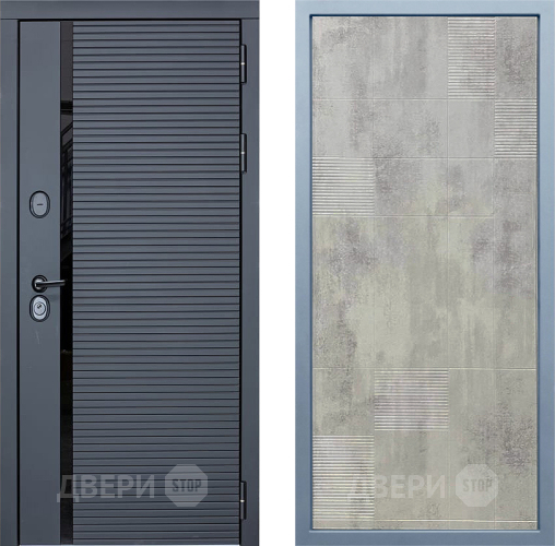 Входная металлическая Дверь Дива МХ-45 STR Д-4 Бетон темный в Лобне