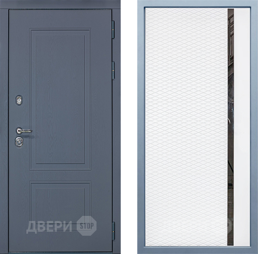 Входная металлическая Дверь Дива МХ-38 STR МХ-47 Белый матовый в Лобне