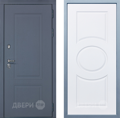 Входная металлическая Дверь Дива МХ-38 STR Д-8 Белый в Лобне