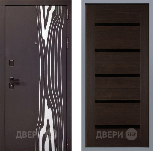 Дверь Заводские двери Леванте СБ-1 орех тисненый в Лобне
