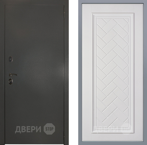 Дверь Заводские двери Эталон 3к антик серебро Упра Белый софт в Лобне