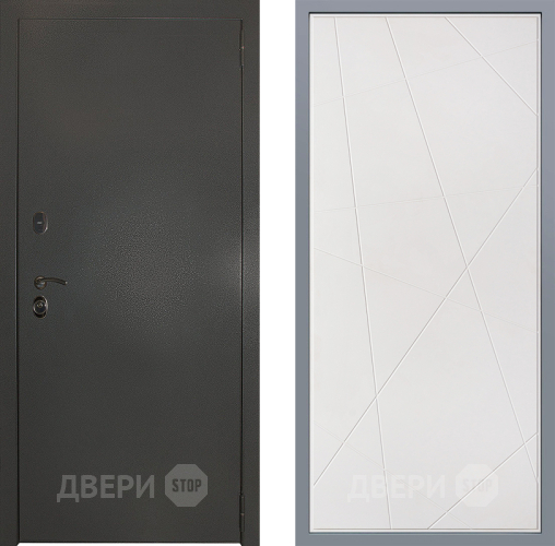 Дверь Заводские двери Эталон 3к антик серебро Флитта Белый софт в Лобне