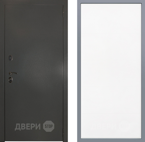 Дверь Заводские двери Эталон 3к антик серебро Тривия Белый софт в Лобне
