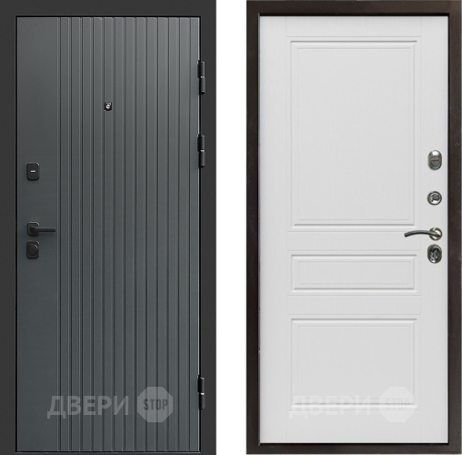 Входная металлическая Дверь Престиж Tvist Grey Классика Лиственница белая в Лобне
