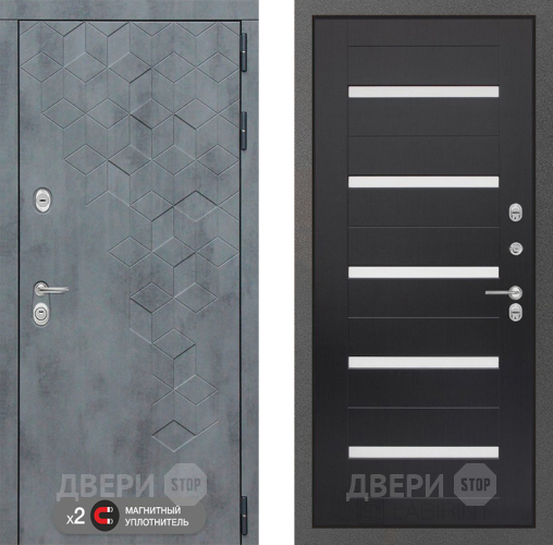Входная металлическая Дверь Лабиринт (LABIRINT) Бетон 01 Венге в Лобне