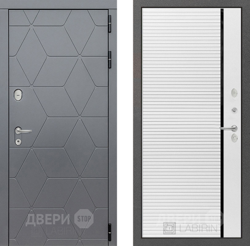 Входная металлическая Дверь Лабиринт (LABIRINT) Cosmo 22 Белый софт в Лобне