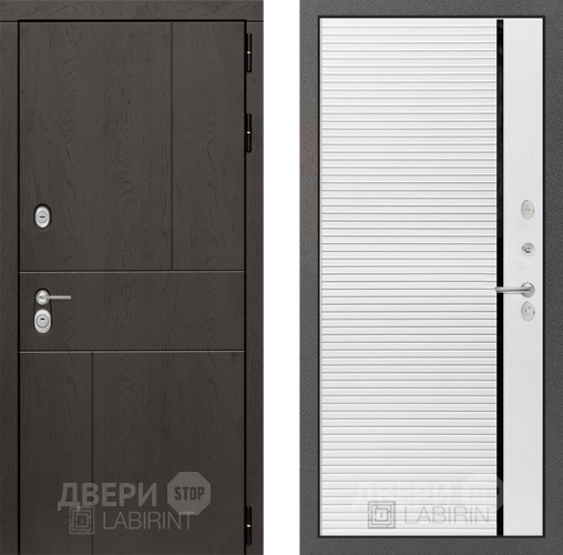 Входная металлическая Дверь Лабиринт (LABIRINT) Urban 22 Белый софт в Лобне