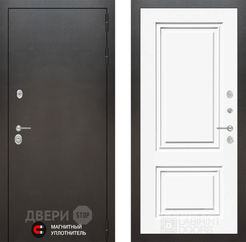 Дверь Лабиринт (LABIRINT) Silver 26 Белый (RAL-9003) в Лобне
