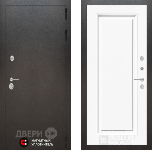 Дверь Лабиринт (LABIRINT) Silver 27 Белый (RAL-9003) в Лобне