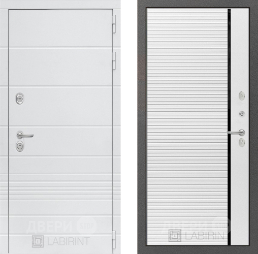 Дверь Лабиринт (LABIRINT) Трендо 22 Белый софт в Лобне