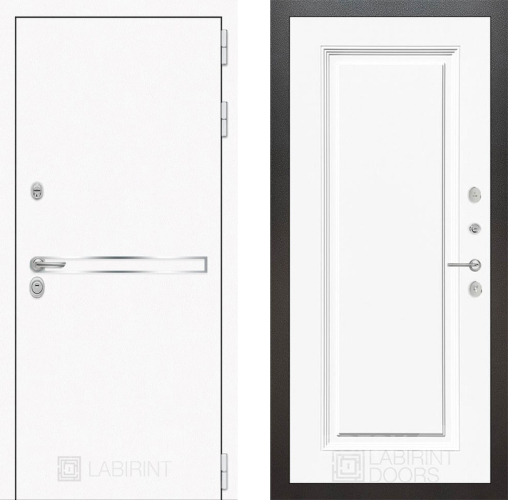 Дверь Лабиринт (LABIRINT) Лайн White 27 Белый (RAL-9003) в Лобне