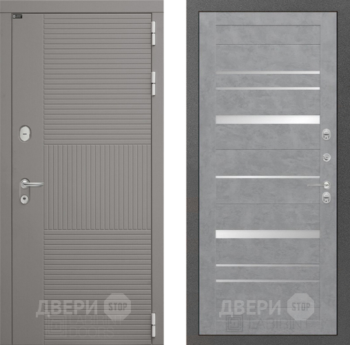 Входная металлическая Дверь Лабиринт (LABIRINT) Формо 20 Бетон светлый в Лобне