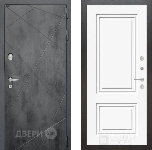 Дверь Лабиринт (LABIRINT) Лофт 26 Белый (RAL-9003) в Лобне