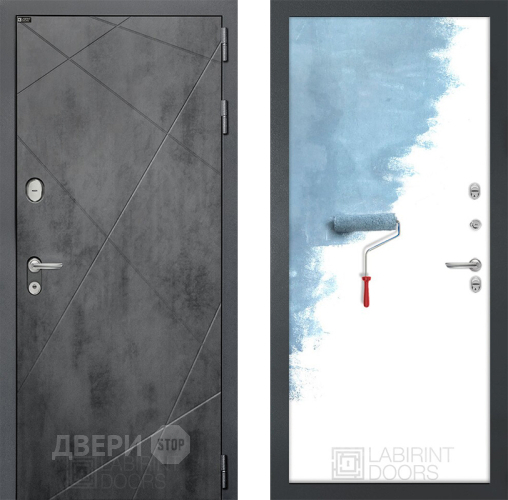 Входная металлическая Дверь Лабиринт (LABIRINT) Лофт 28 Под покраску в Лобне