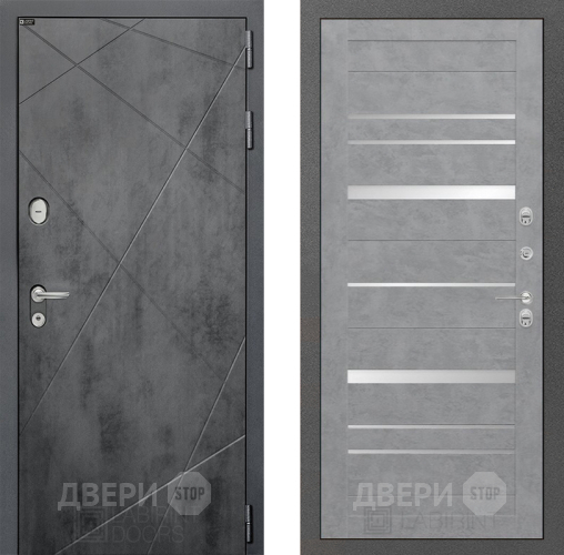Входная металлическая Дверь Лабиринт (LABIRINT) Лофт 20 Бетон светлый в Лобне