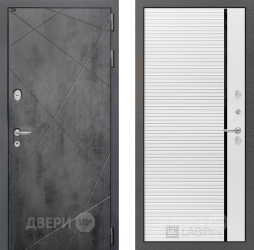 Дверь Лабиринт (LABIRINT) Лофт 22 Белый софт в Лобне