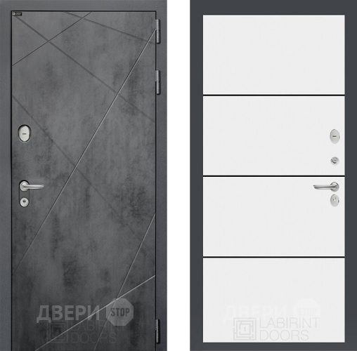 Дверь Лабиринт (LABIRINT) Лофт 25 Белый софт в Лобне