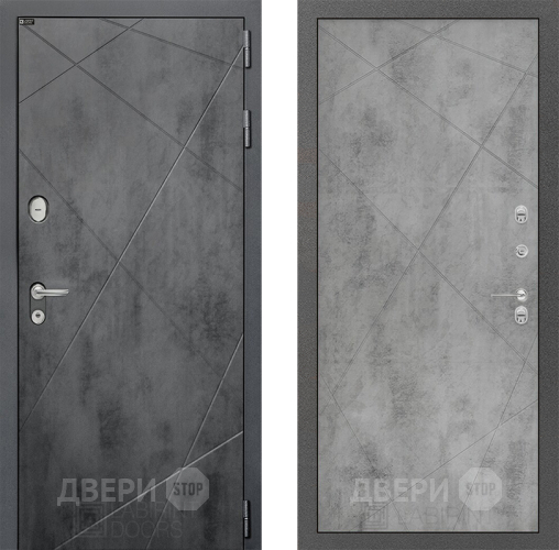 Входная металлическая Дверь Лабиринт (LABIRINT) Лофт 24 Бетон светлый в Лобне