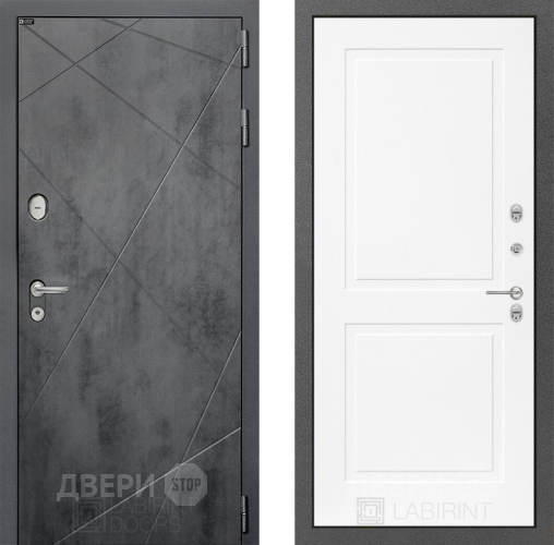 Дверь Лабиринт (LABIRINT) Лофт 11 Белый софт в Лобне