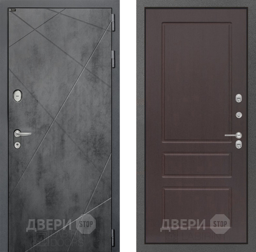 Входная металлическая Дверь Лабиринт (LABIRINT) Лофт 03 Орех премиум в Лобне