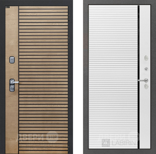 Входная металлическая Дверь Лабиринт (LABIRINT) Ritm 22 Белый софт в Лобне