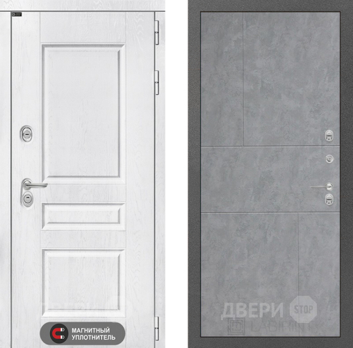 Входная металлическая Дверь Лабиринт (LABIRINT) Versal 21 Бетон светлый в Лобне