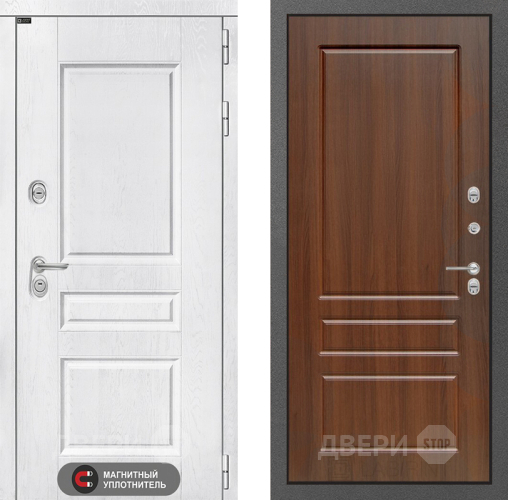 Входная металлическая Дверь Лабиринт (LABIRINT) Versal 03 Орех бренди в Лобне