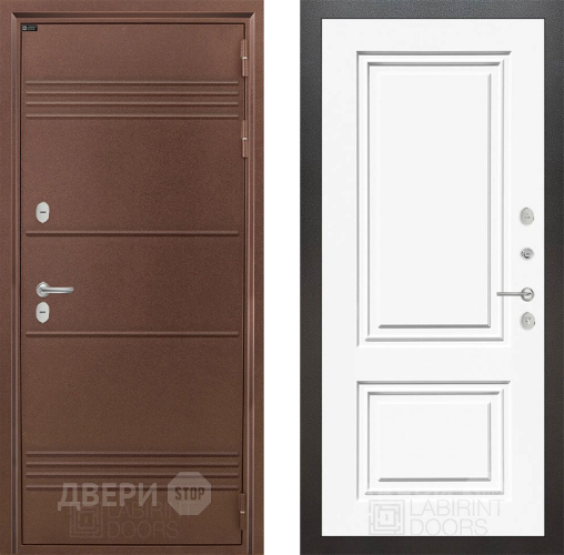 Дверь Лабиринт (LABIRINT) Термо Лайт 26 Белый (RAL-9003) в Лобне