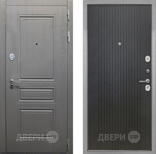 Входная металлическая Дверь Интекрон (INTECRON) Брайтон Графит ФЛ-295 Лофт черный в Лобне