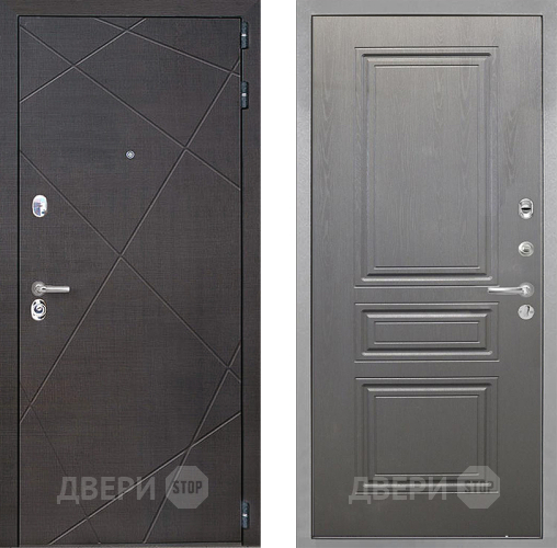 Входная металлическая Дверь Интекрон (INTECRON) Сенатор Лучи ФЛ-243 Графит вуд дуб в Лобне