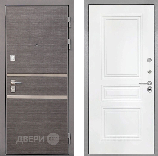 Входная металлическая Дверь Интекрон (INTECRON) Неаполь ФЛ-243 Белый матовый в Лобне