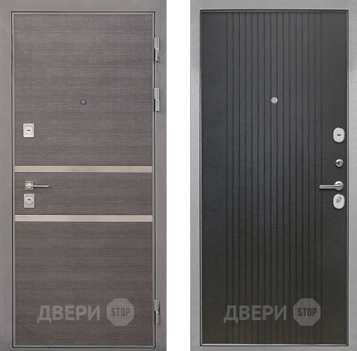 Входная металлическая Дверь Интекрон (INTECRON) Неаполь ФЛ-295 Лофт черный в Лобне