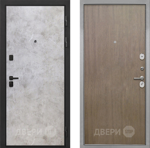 Входная металлическая Дверь Интекрон (INTECRON) Профит Black Мрамор Светлый Гладкая шпон Венге коричневый в Лобне