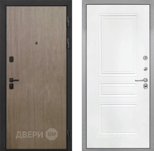Входная металлическая Дверь Интекрон (INTECRON) Профит Black Венге Коричневый ФЛ-243 Белый матовый в Лобне