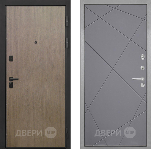 Входная металлическая Дверь Интекрон (INTECRON) Профит Black Венге Коричневый Лучи-М Графит софт в Лобне