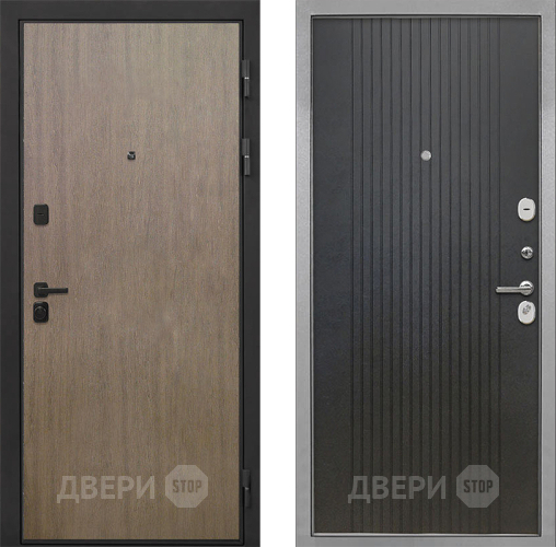 Входная металлическая Дверь Интекрон (INTECRON) Профит Black Венге Коричневый ФЛ-295 Лофт черный в Лобне