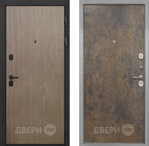 Входная металлическая Дверь Интекрон (INTECRON) Профит Black Венге Коричневый Гладкая Гранж в Лобне