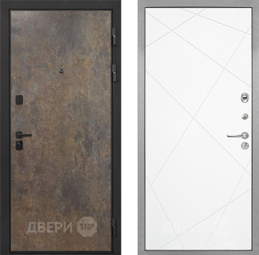 Входная металлическая Дверь Интекрон (INTECRON) Профит Black Гранж Лучи-М Софт милк в Лобне