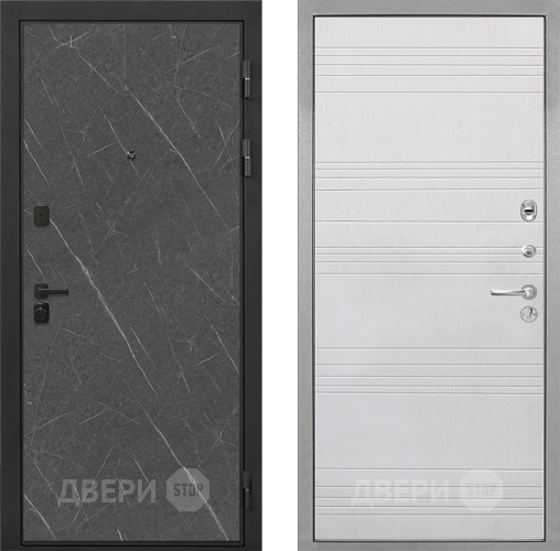 Входная металлическая Дверь Интекрон (INTECRON) Профит Black Гранит Лава Оникс ФЛ-316 Белый ясень в Лобне