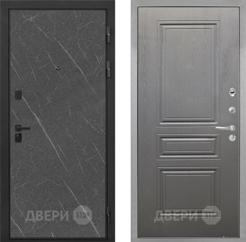 Входная металлическая Дверь Интекрон (INTECRON) Профит Black Гранит Лава Оникс ФЛ-243 Графит вуд дуб в Лобне