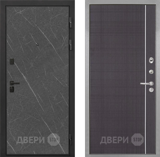 Входная металлическая Дверь Интекрон (INTECRON) Профит Black Гранит Лава Оникс В-07 с молдингом Венге в Лобне
