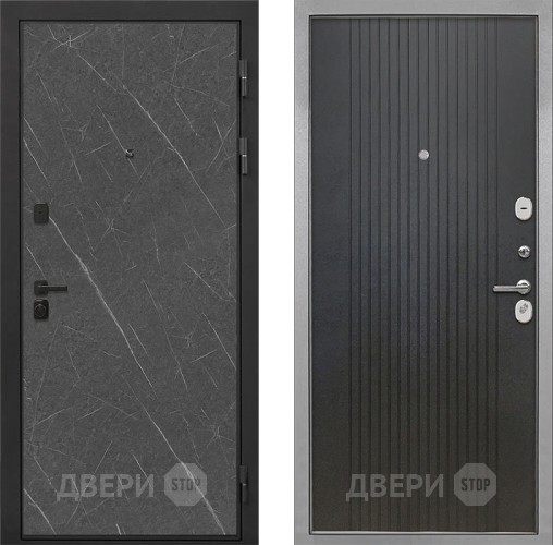Входная металлическая Дверь Интекрон (INTECRON) Профит Black Гранит Лава Оникс ФЛ-295 Лофт черный в Лобне