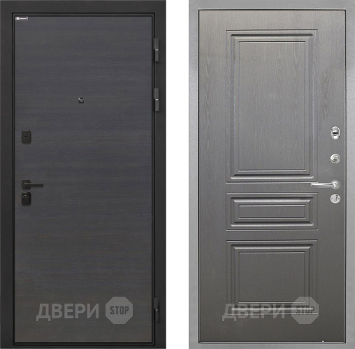 Входная металлическая Дверь Интекрон (INTECRON) Профит Black Эковенге ФЛ-243 Графит вуд дуб в Лобне