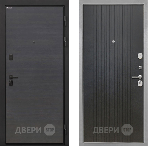 Входная металлическая Дверь Интекрон (INTECRON) Профит Black Эковенге ФЛ-295 Лофт черный в Лобне