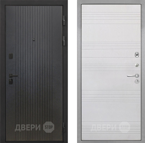 Входная металлическая Дверь Интекрон (INTECRON) Профит Black ФЛ-295 ФЛ-316 Белый ясень в Лобне