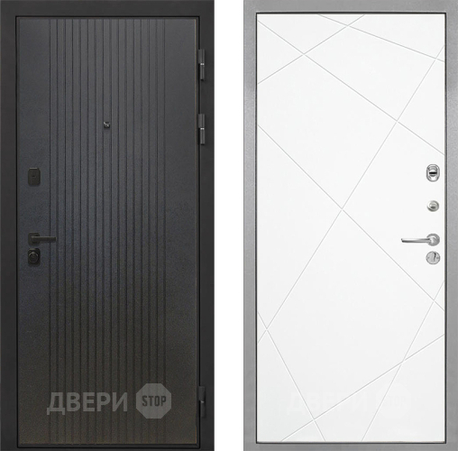 Входная металлическая Дверь Интекрон (INTECRON) Профит Black ФЛ-295 Лучи-М Софт милк в Лобне